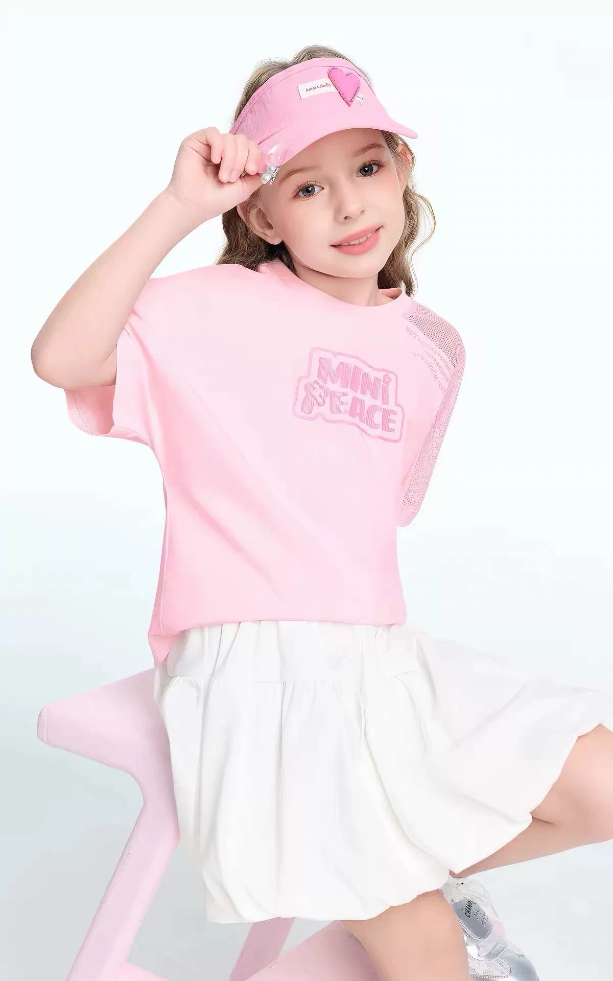 Ma 110 to 170 Girls' Summer Short sleeved T-shirt Summer New Children's Cartoon Collection Link