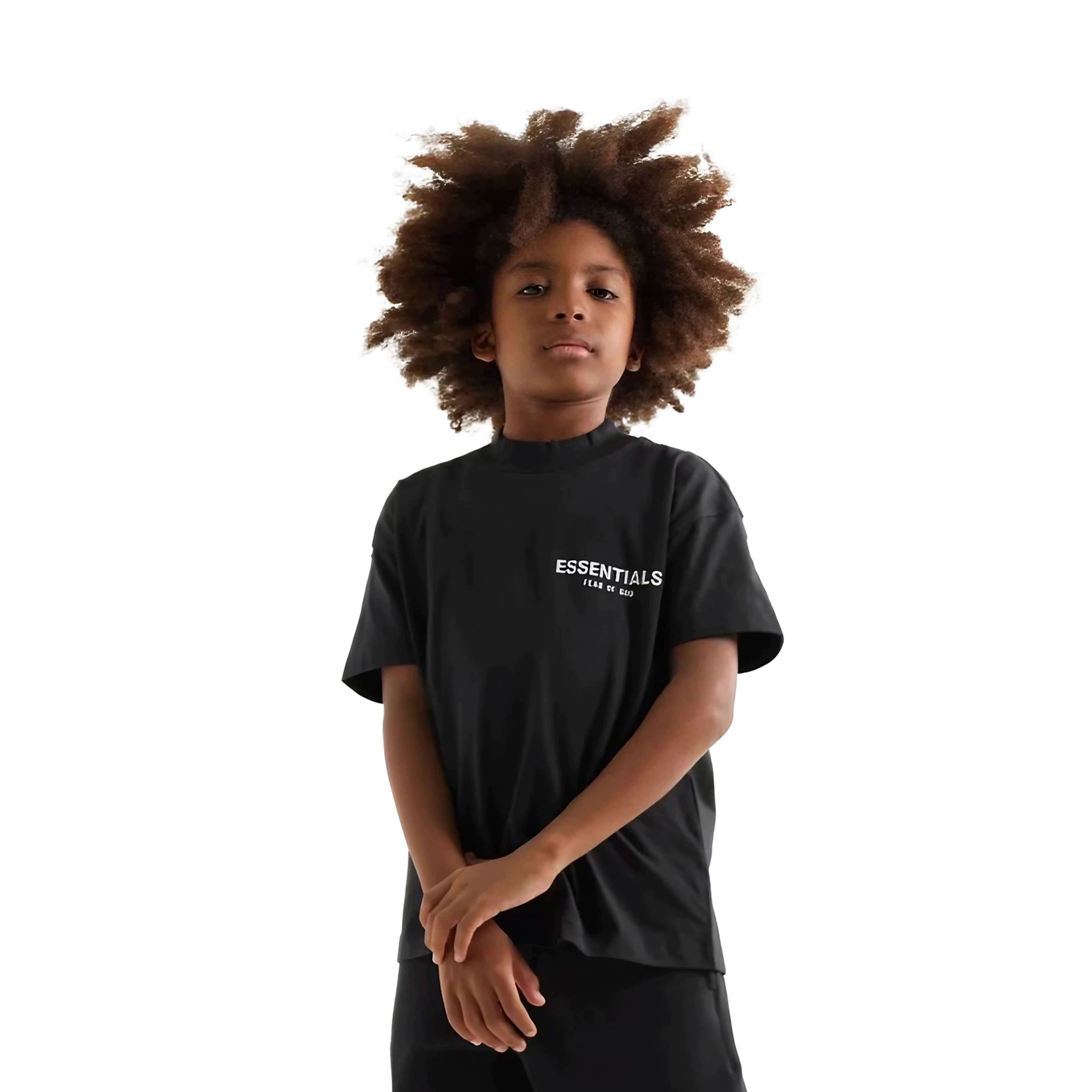 Essentials children's short-sleeved T-shirt 24ss shallow-skinned oatmeal boys and girls summer trendy children's clothing set casual