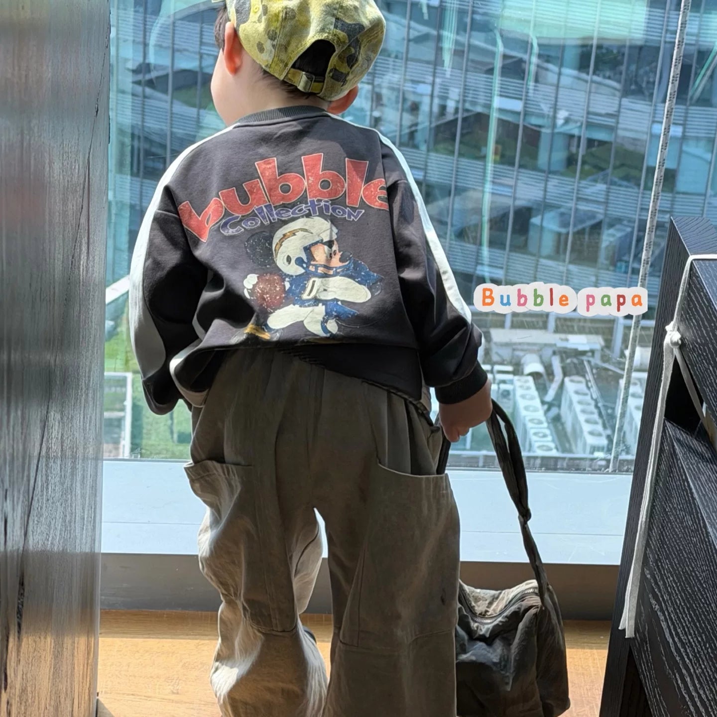 26 Autumn style children's clothing, boys' and children's American casual loose letter printed long sleeved T-shirt, Korean version workwear casual pants
