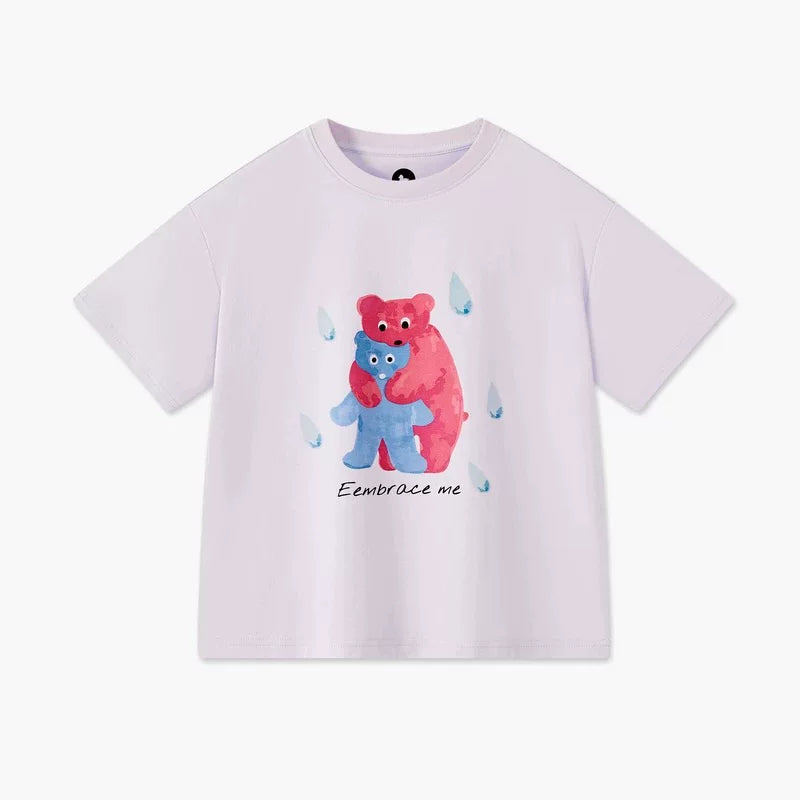 Ma 110 to 170 Girls' Summer Short sleeved T-shirt Summer New Children's Cartoon Collection Link