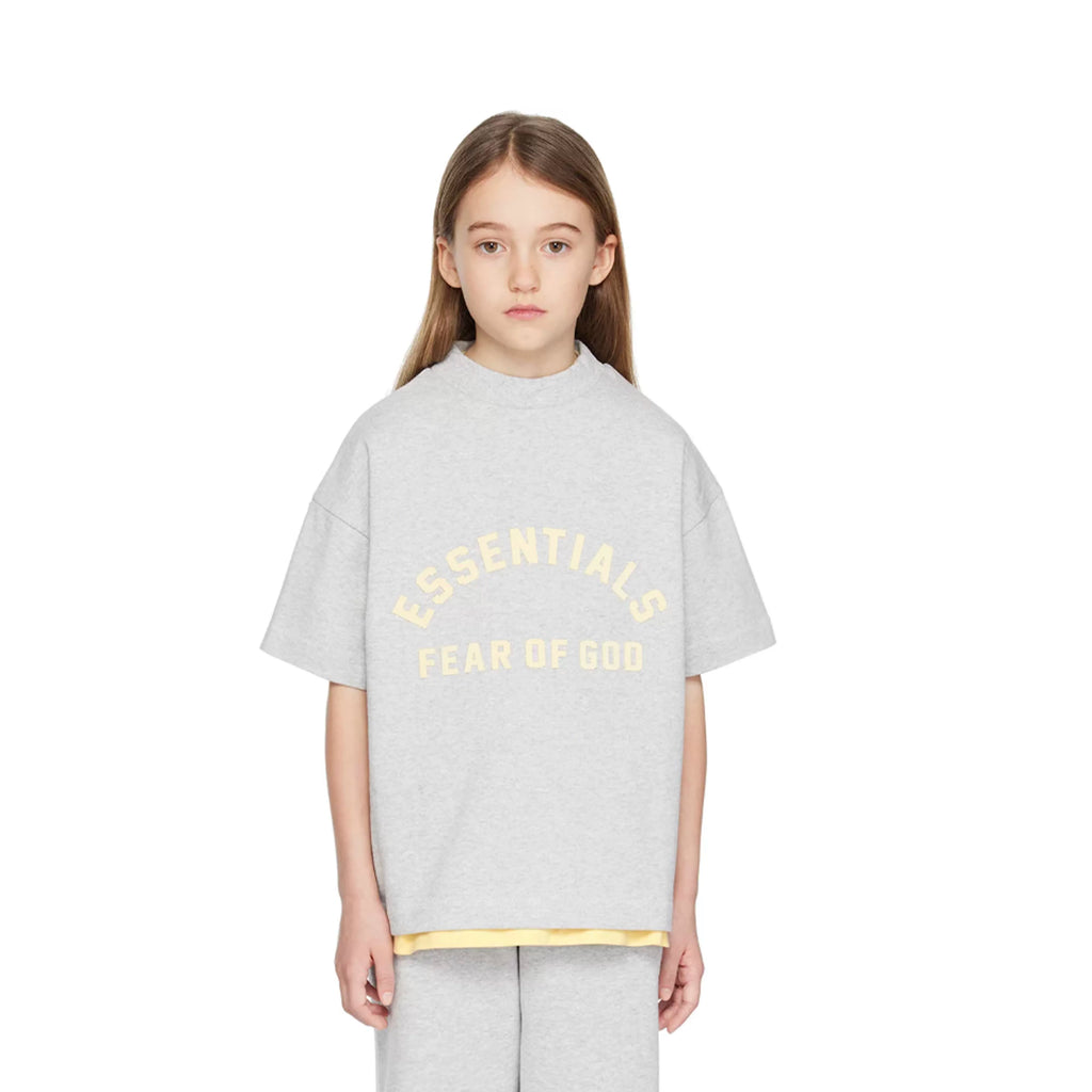 Essentials Children's Short sleeved T-shirt 24ss Curved Word Boys and Girls Summer Trendy Brand Children's Clothing Set Casual Versatile