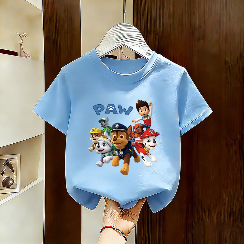 Summer 2026 new pure cotton stylish girl's short sleeved fashionable children's clothing loose top trendy t-shirt
