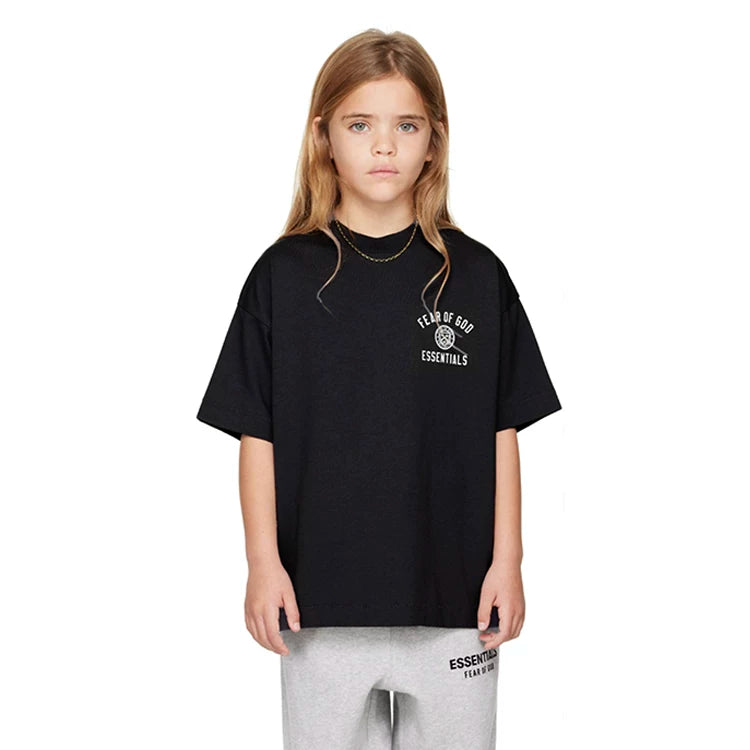 Essentials Children's Short Sleeves 25 Holiday Series T-shirts for Boys and Girls Summer Trendy Brand Children's Clothing