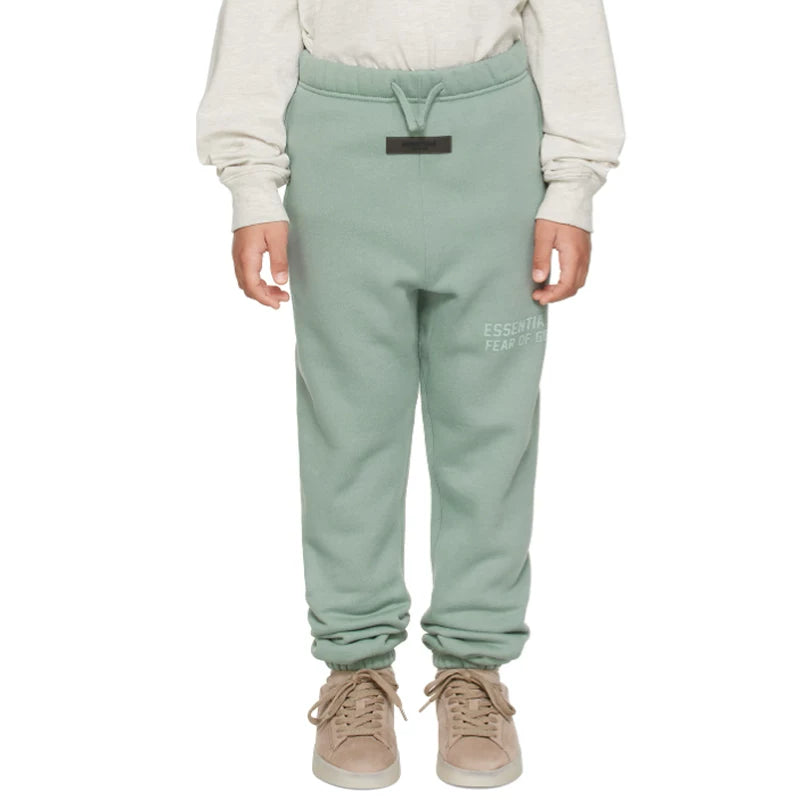 Essentials Children's Hoodie 24ss Haze Blue Tide Brand Loose Hooded and Velvet Set for Boys and Girls