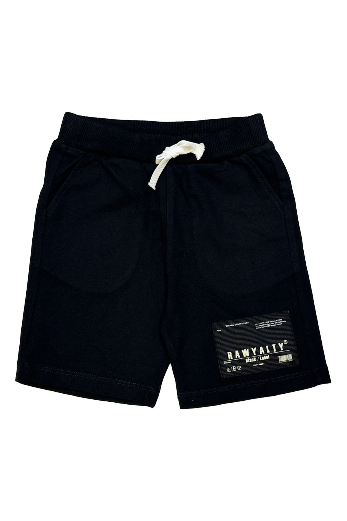 Kids Rawyalty Patch Cotton Shorts