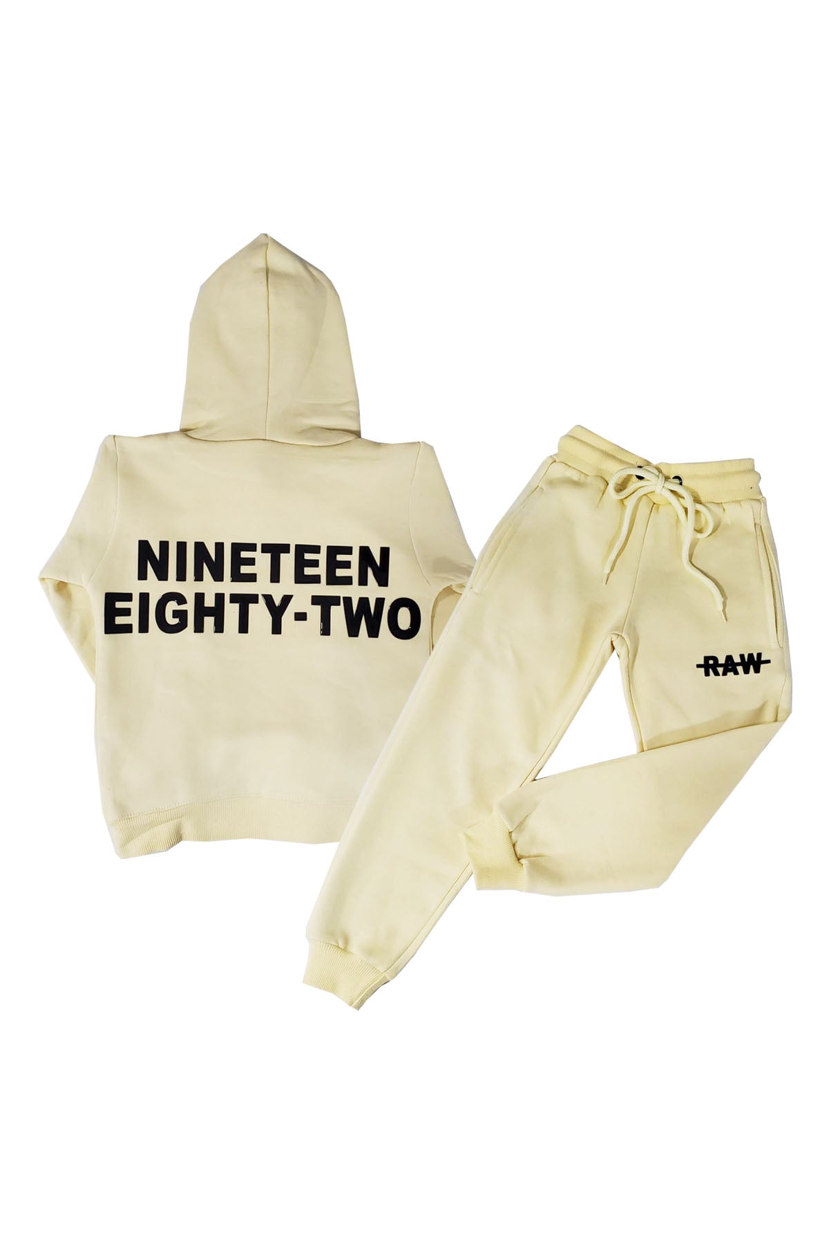 Kids The Original -RAW- Black Silicone Hoodie and Jogger Set