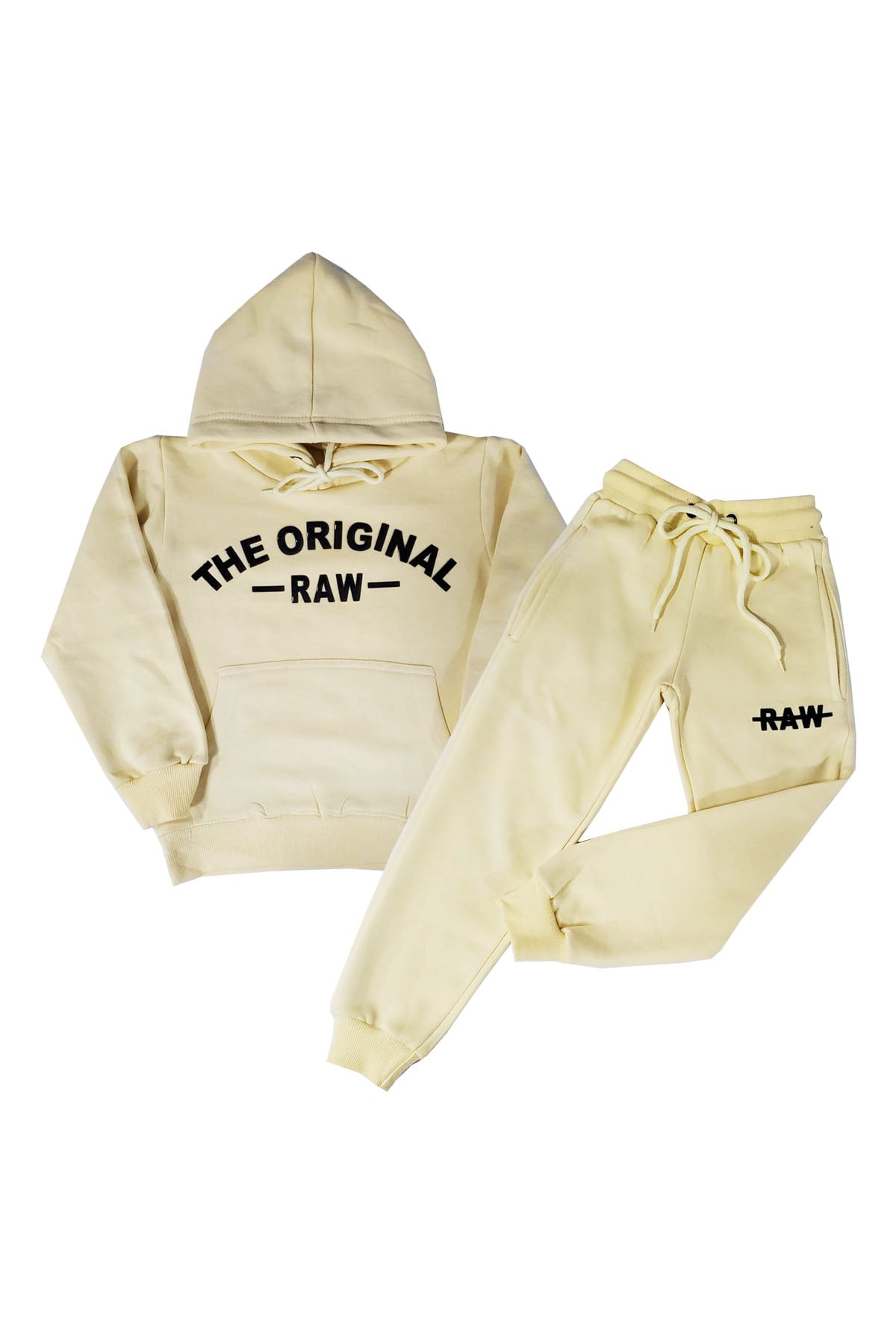 Kids The Original -RAW- Black Silicone Hoodie and Jogger Set
