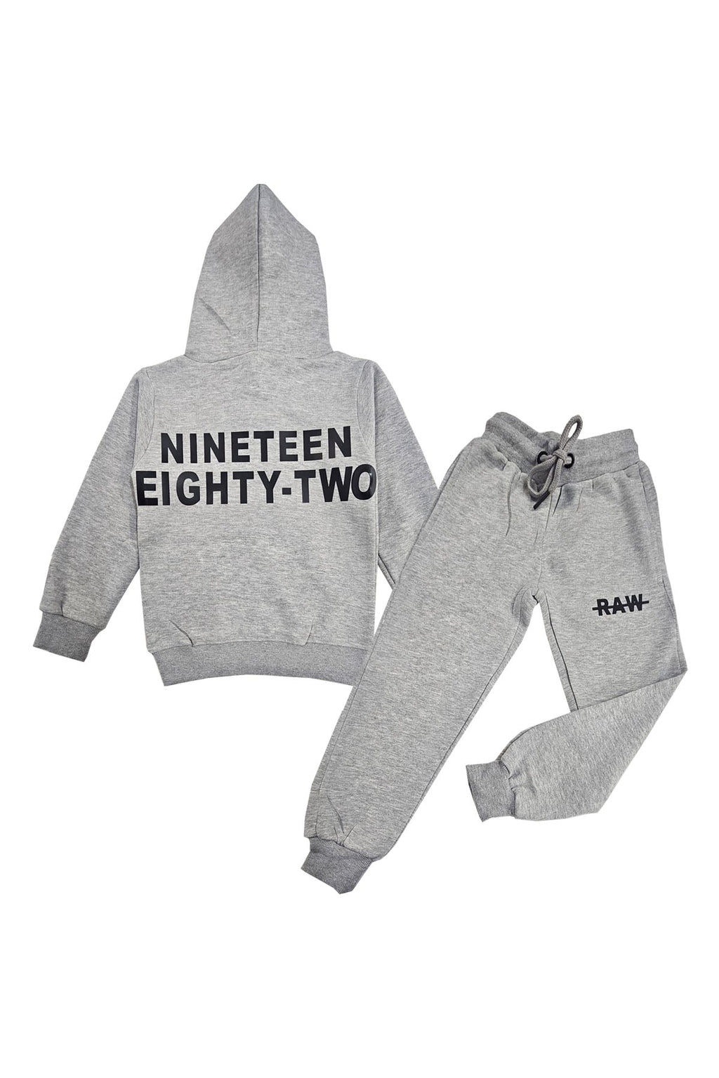 Kids The Original -RAW- Black Silicone Hoodie and Jogger Set