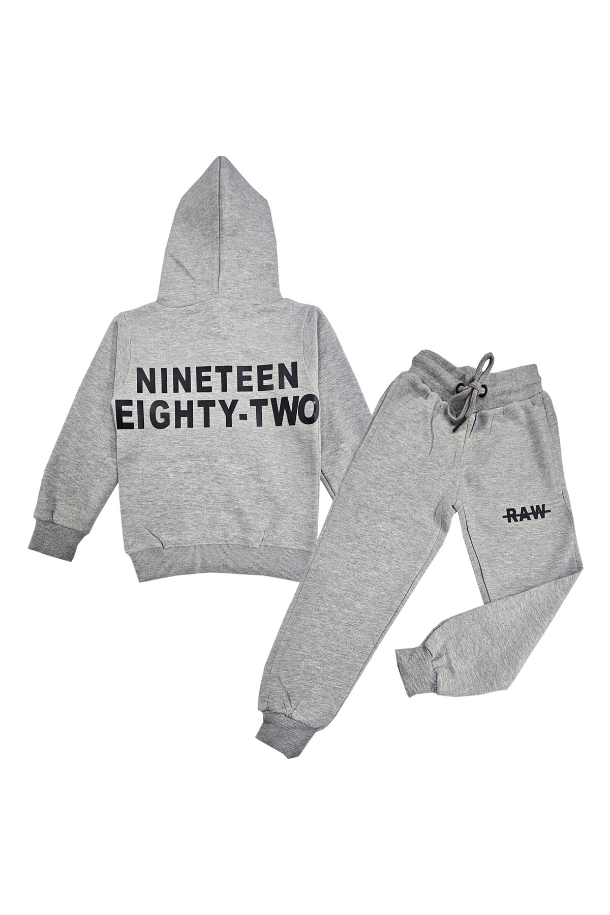 Kids The Original -RAW- Black Silicone Hoodie and Jogger Set