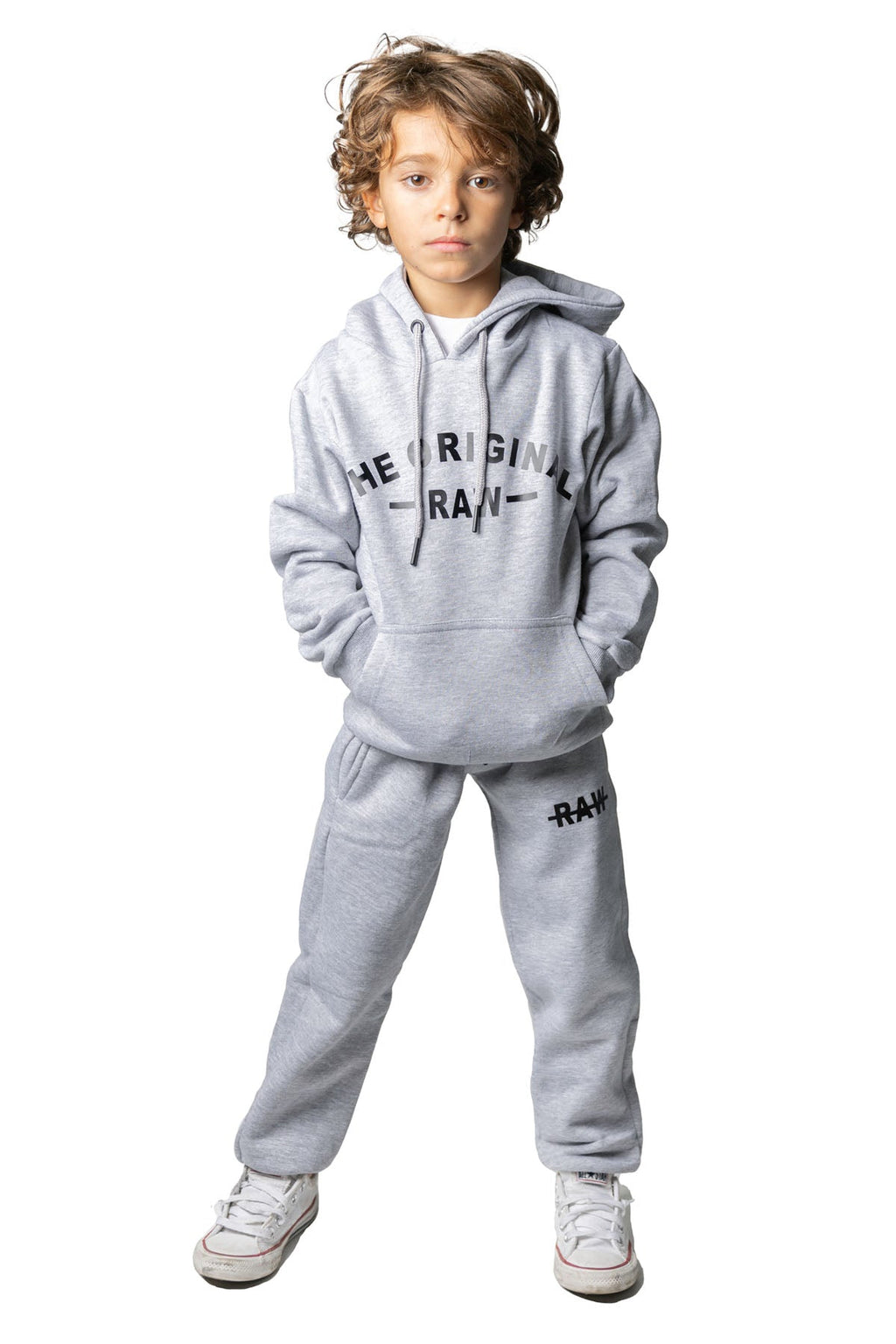 Kids The Original -RAW- Black Silicone Hoodie and Jogger Set