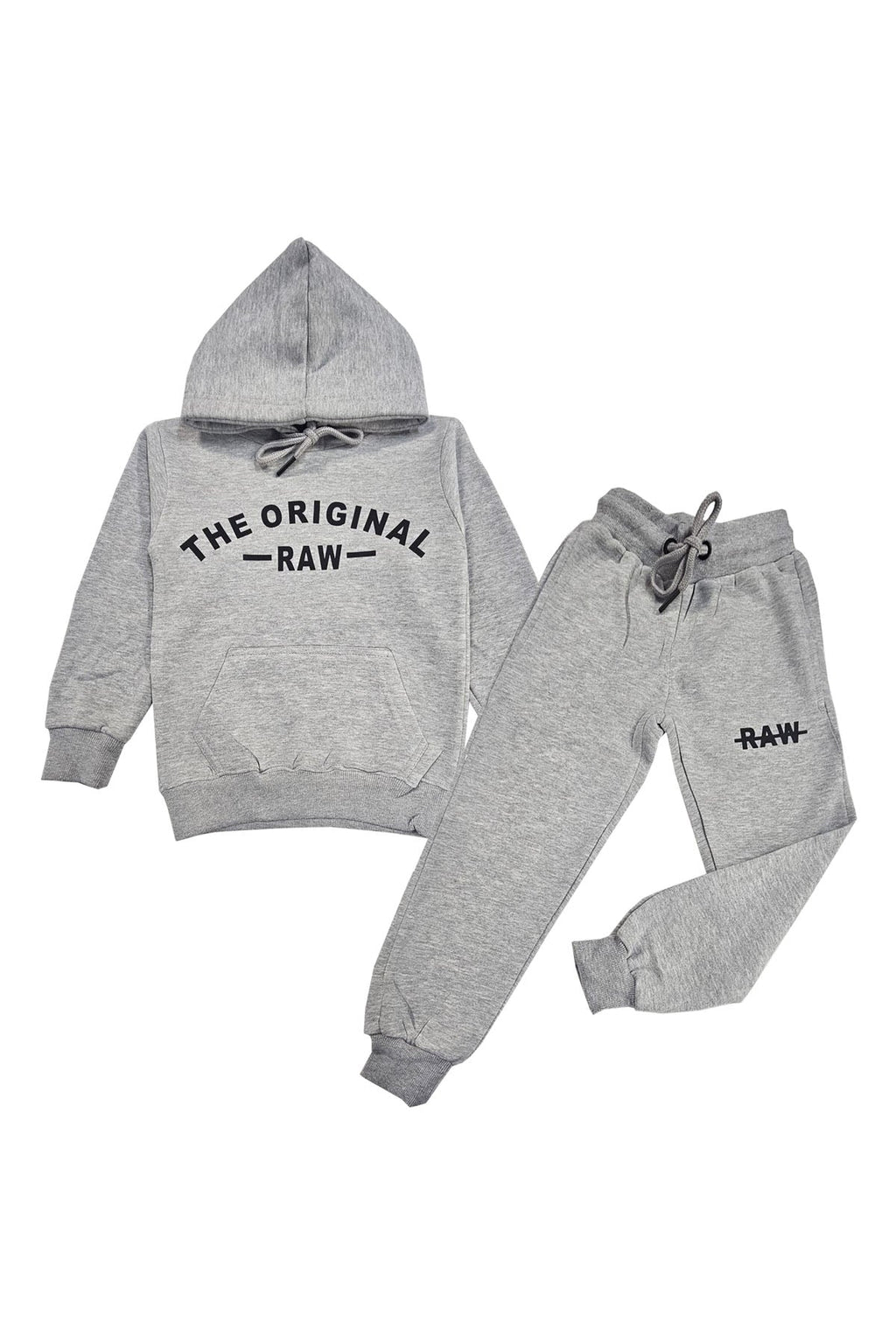 Kids The Original -RAW- Black Silicone Hoodie and Jogger Set