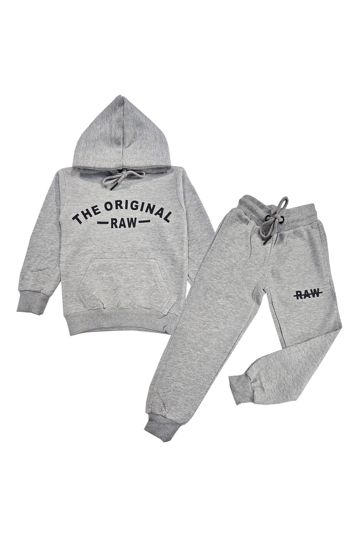 Kids The Original -RAW- Black Silicone Hoodie and Jogger Set