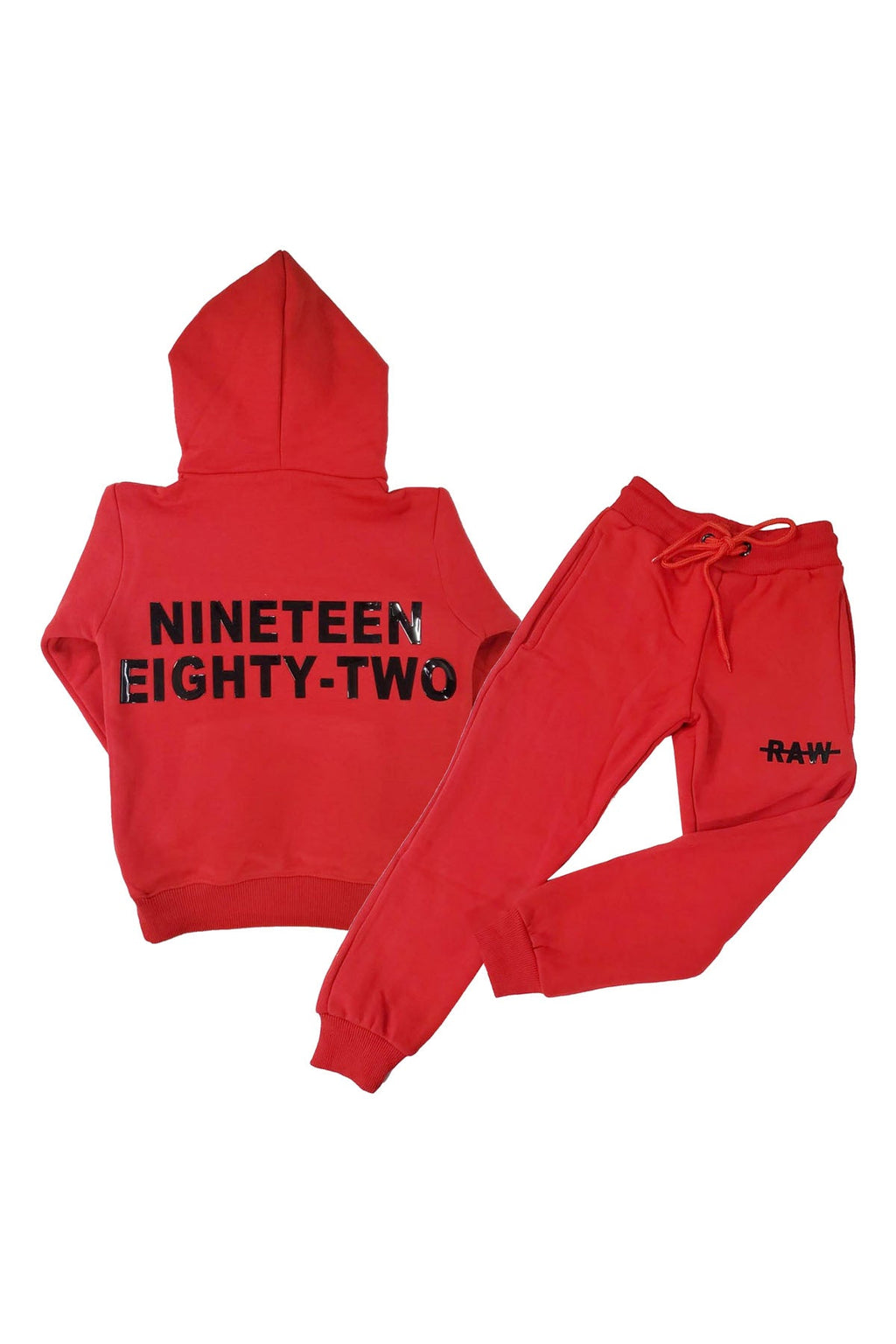 Kids The Original -RAW- Black Silicone Hoodie and Jogger Set