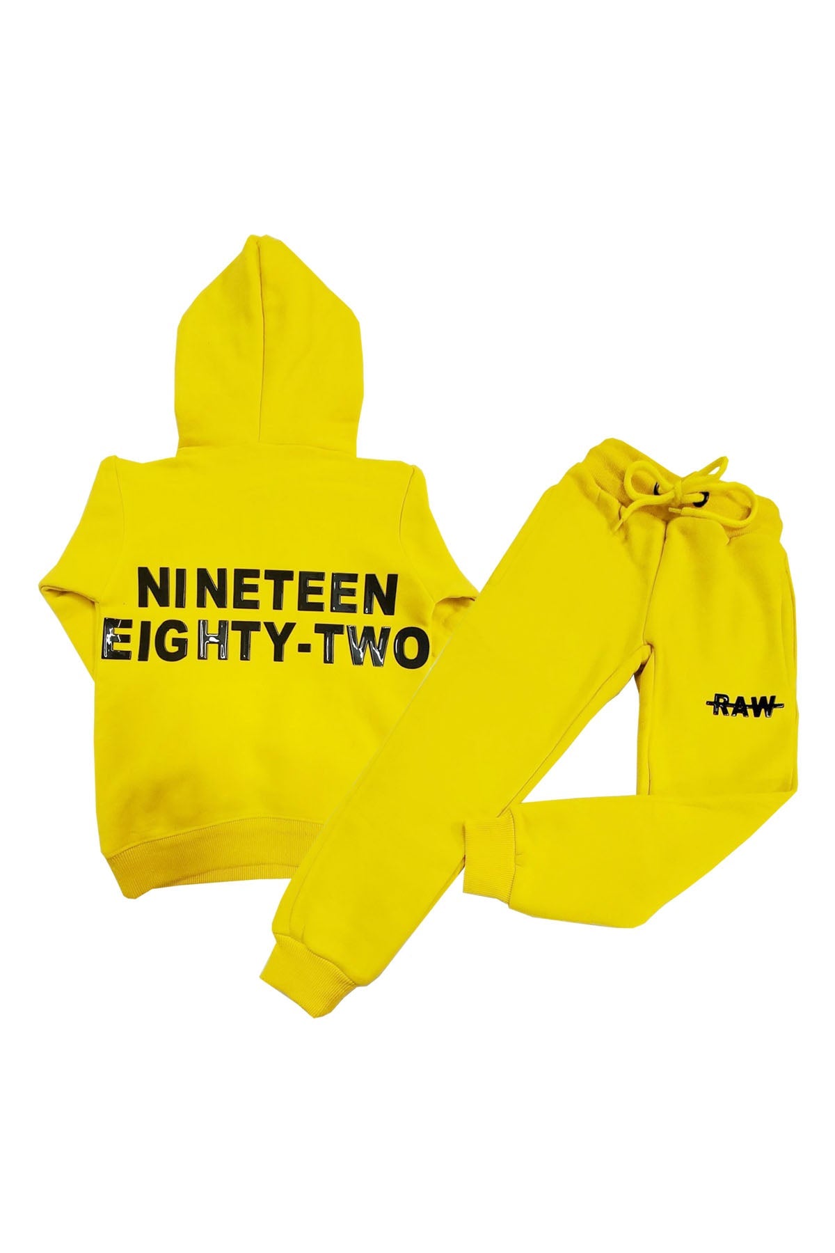 Kids The Original -RAW- Black Silicone Hoodie and Jogger Set