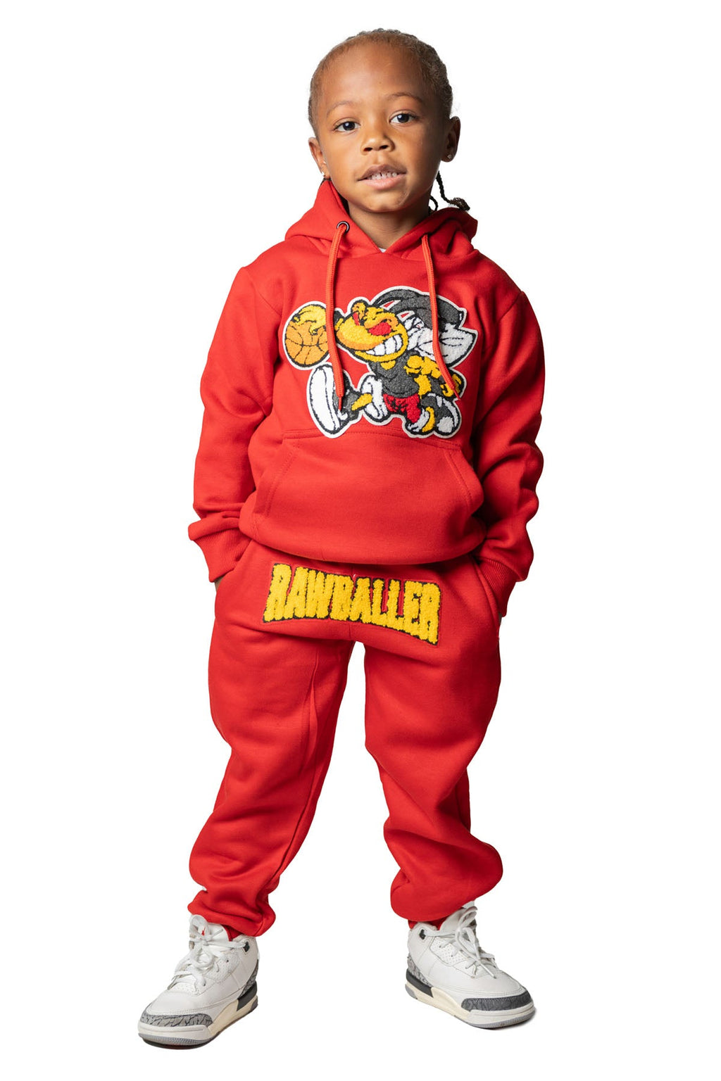 Kids Rawballer Chenille Hoodie and Jogger Set
