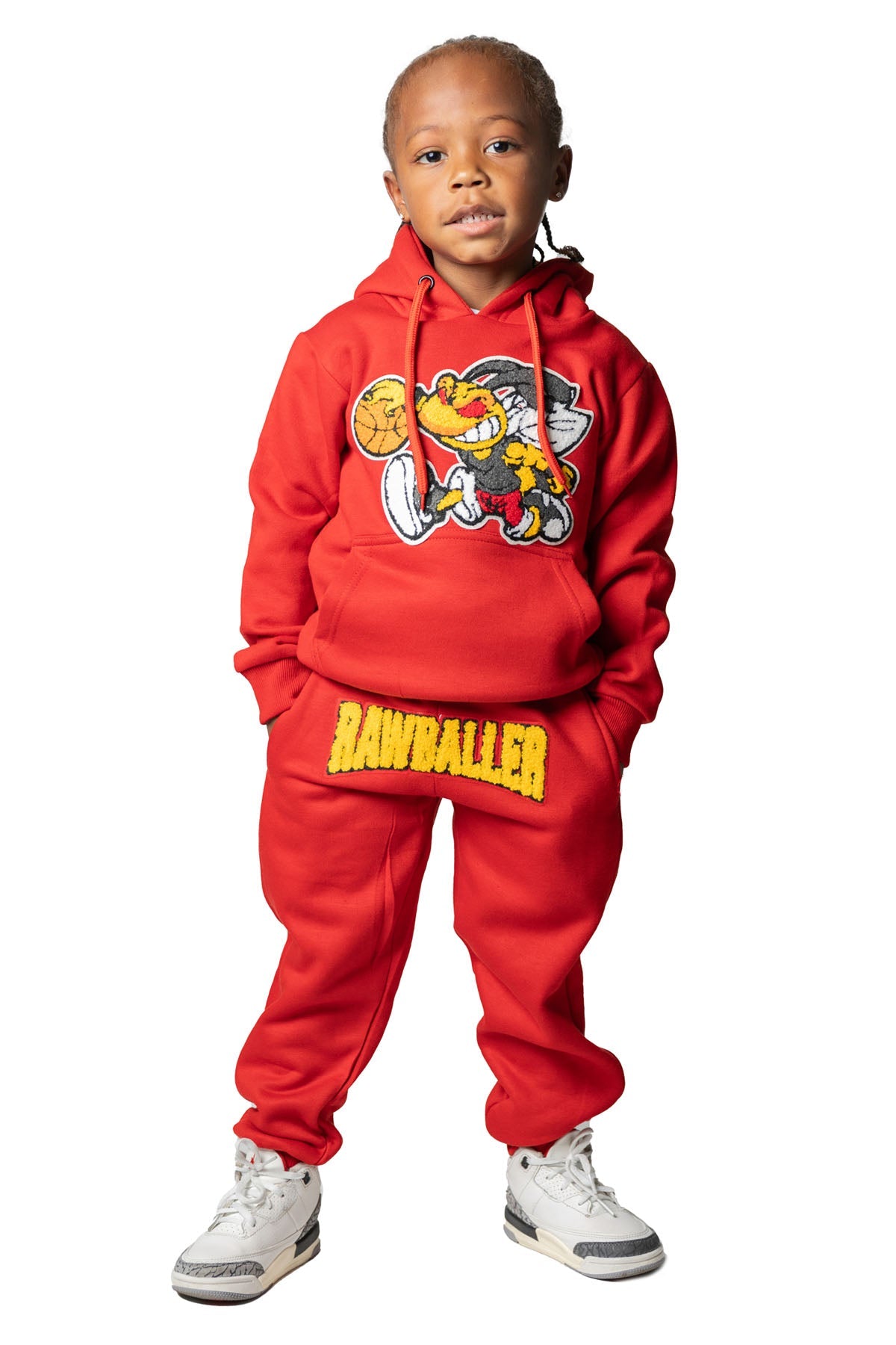 Kids Rawballer Chenille Hoodie and Jogger Set