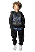 Kids RAW World Tour Light Blue Bling Hoodie and RAW Wing Light Blue Bling Jogger Set