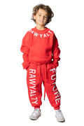Kids RAWYALTY FUTURE White Puff Long Sleeve Shirt and Jogger Set