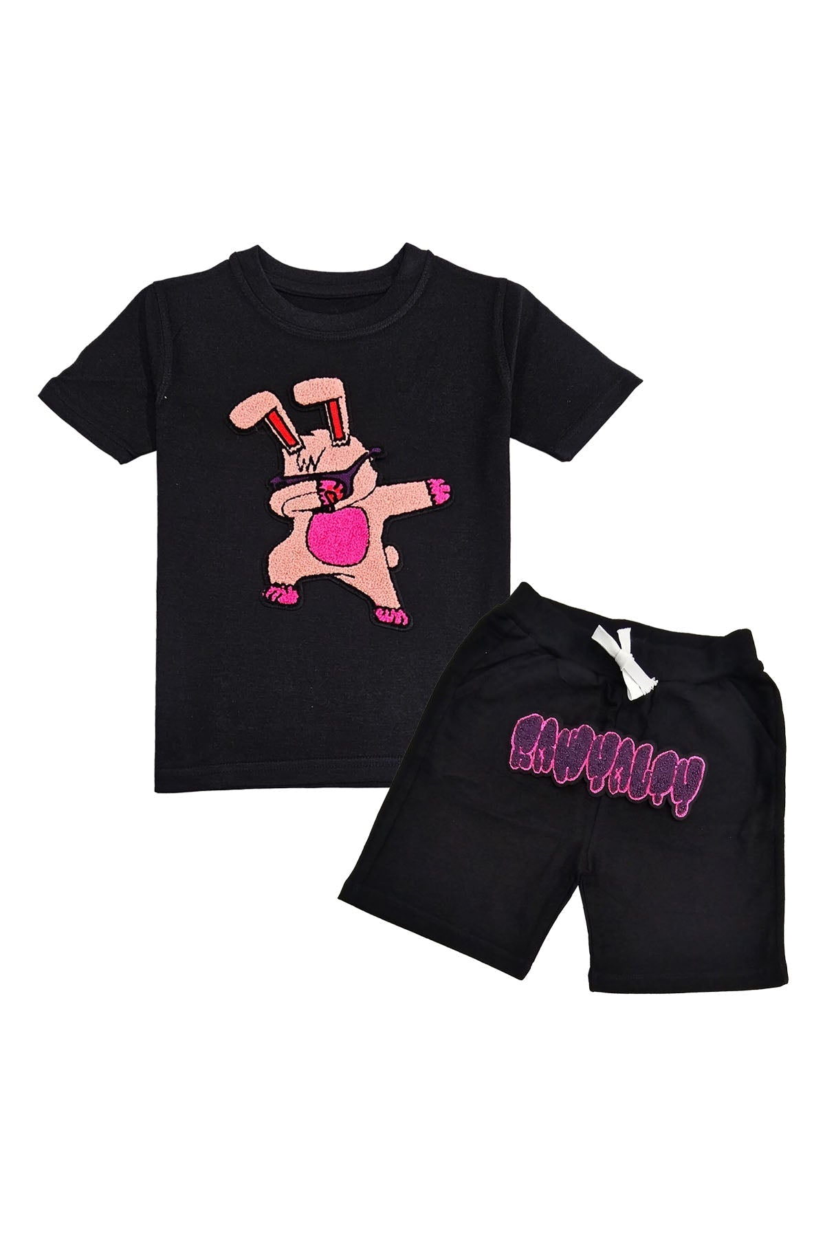 Kids Dub Bunny Chenille T-Shirt and Cotton Shorts Set