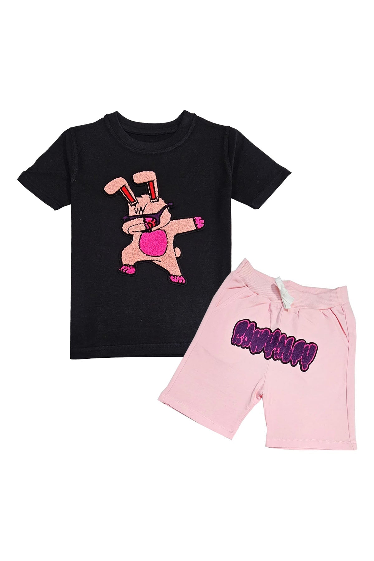 Kids Dub Bunny Chenille T-Shirt and Cotton Shorts Set