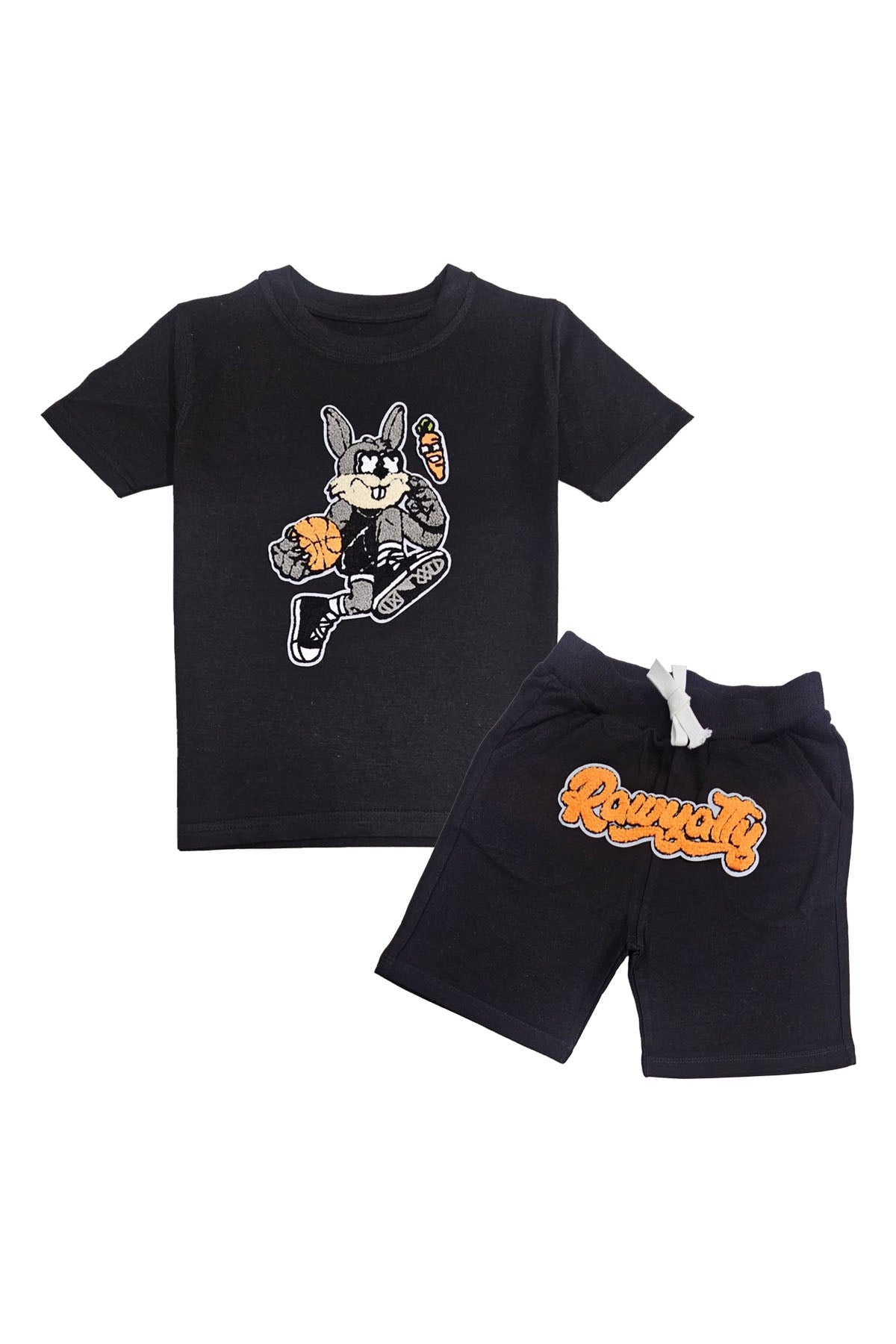 Kids Rabbit Chenille T-Shirt and Cotton Shorts Set
