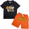 Kids Rawballer Chenille T-Shirts and Cotton Shorts Set