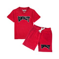 Kids Rawyalty Black Chenille T-Shirts and Cotton Shorts Set