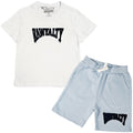 Kids Rawyalty Black Chenille T-Shirts and Cotton Shorts Set