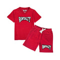 Kids Rawyalty White Chenille T-Shirts and Cotton Shorts Set