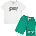 Kids Rawyalty White Chenille T-Shirts and Cotton Shorts Set