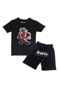 Kids The GOAT Chenille T-Shirt and Cotton Shorts Set