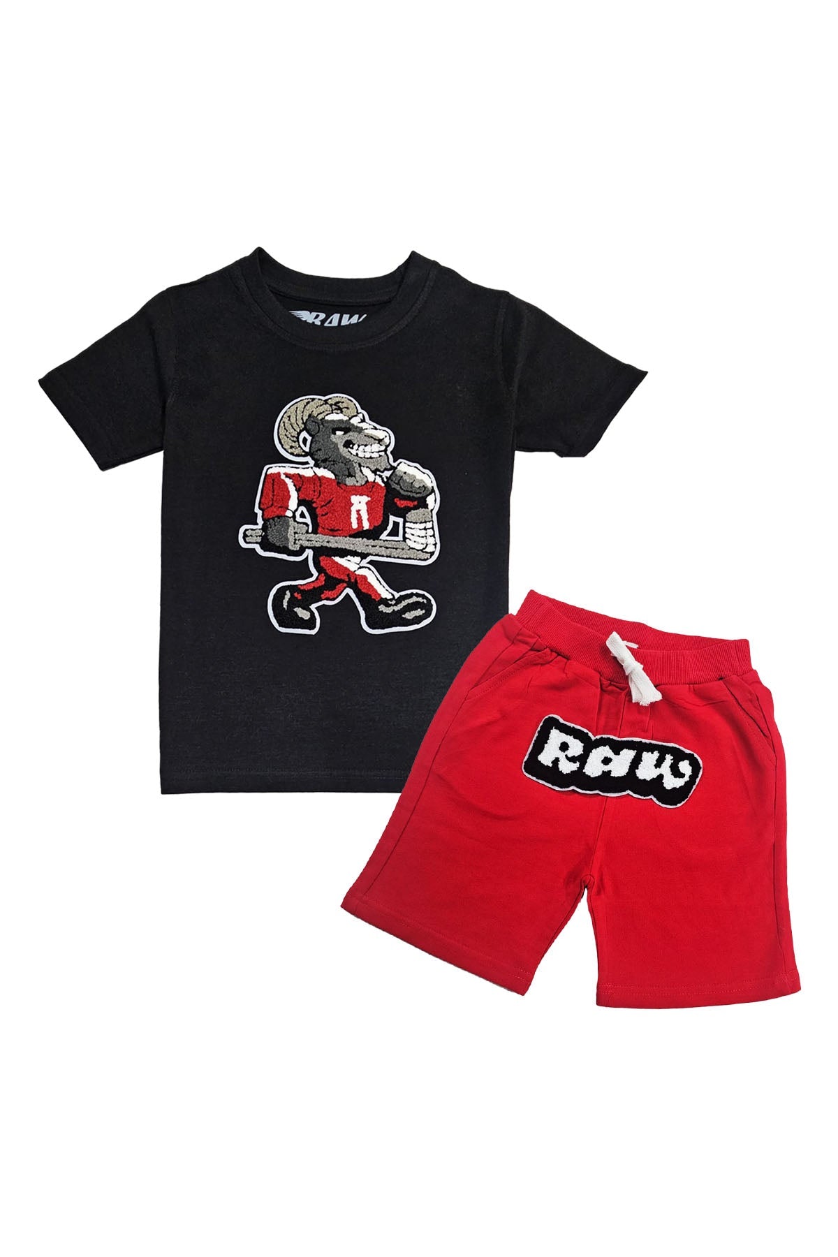 Kids The GOAT Chenille T-Shirt and Cotton Shorts Set