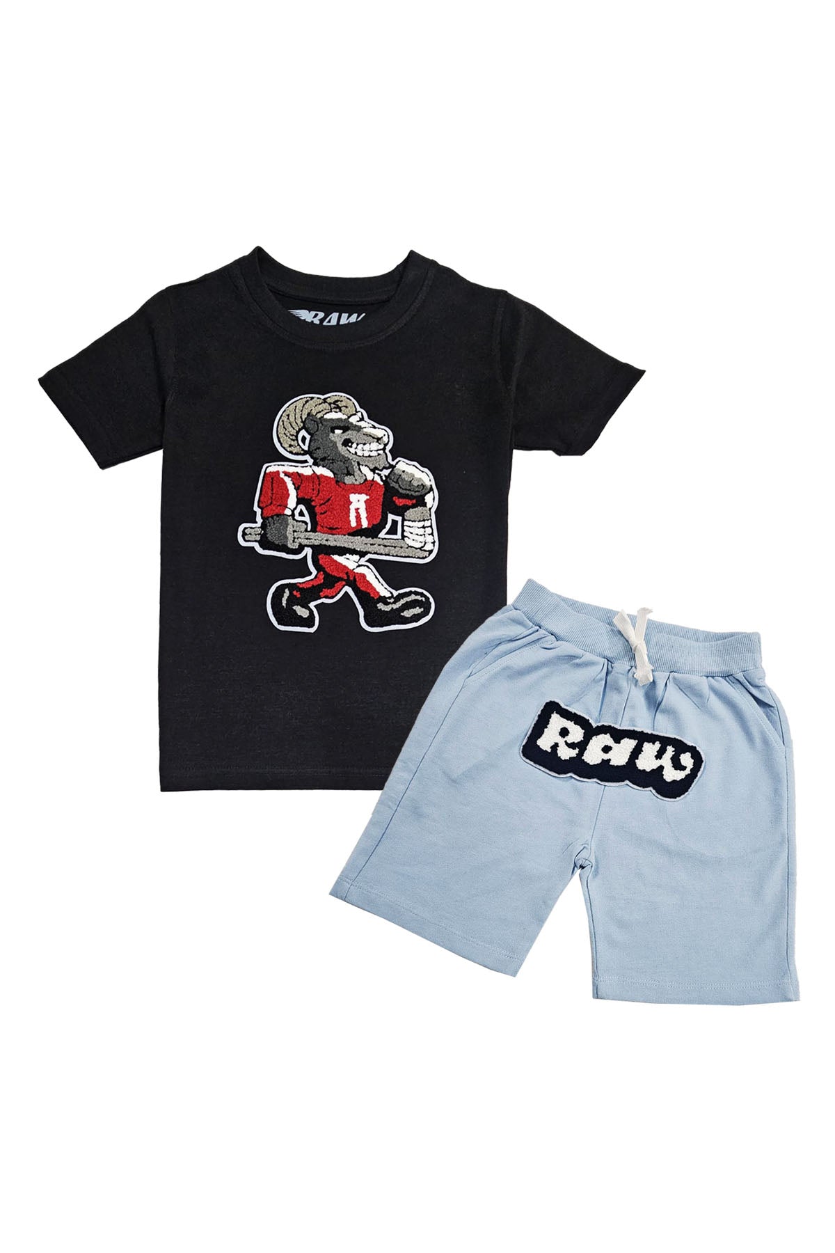 Kids The GOAT Chenille T-Shirt and Cotton Shorts Set