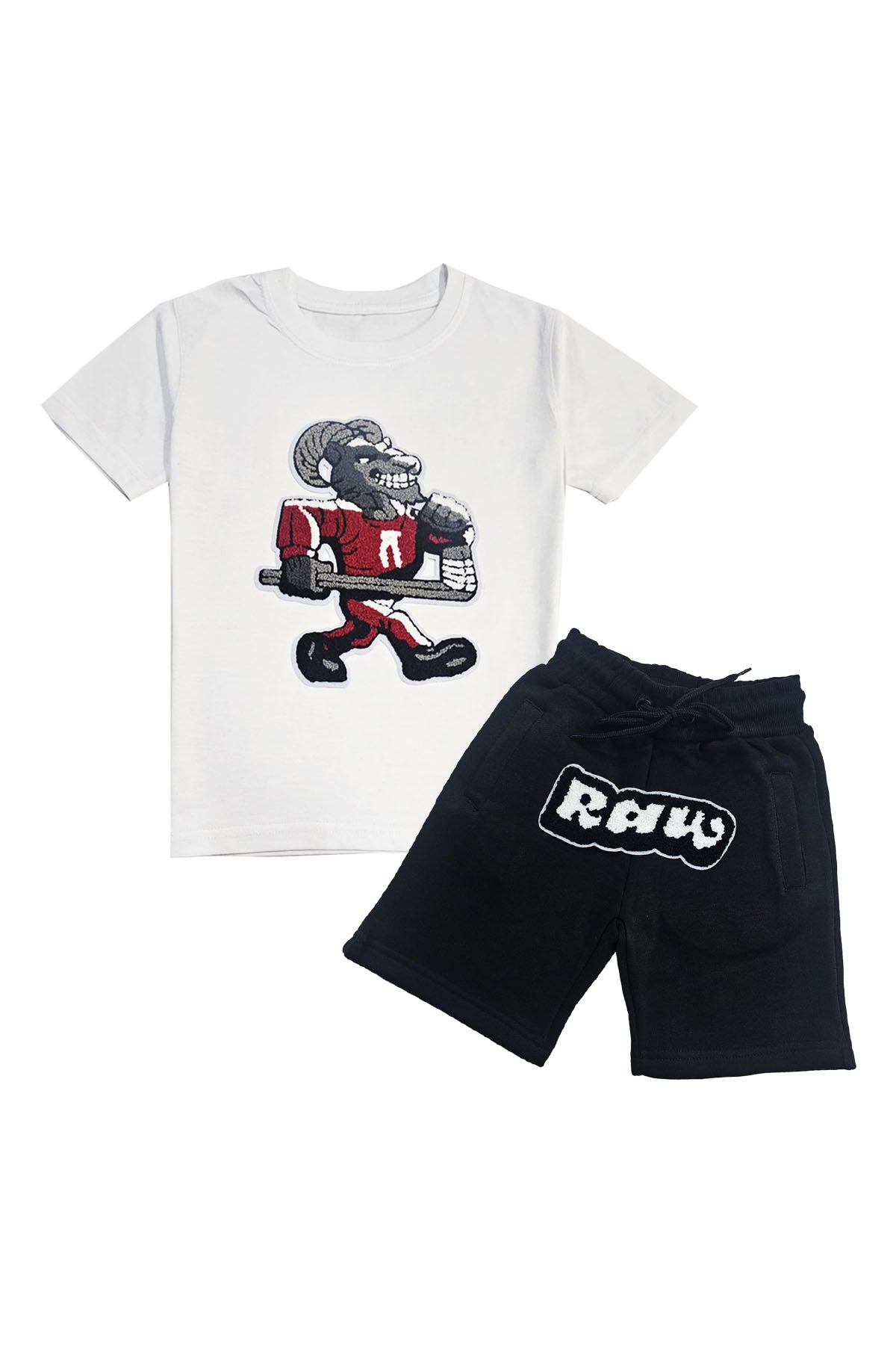 Kids The GOAT Chenille T-Shirt and Cotton Shorts Set