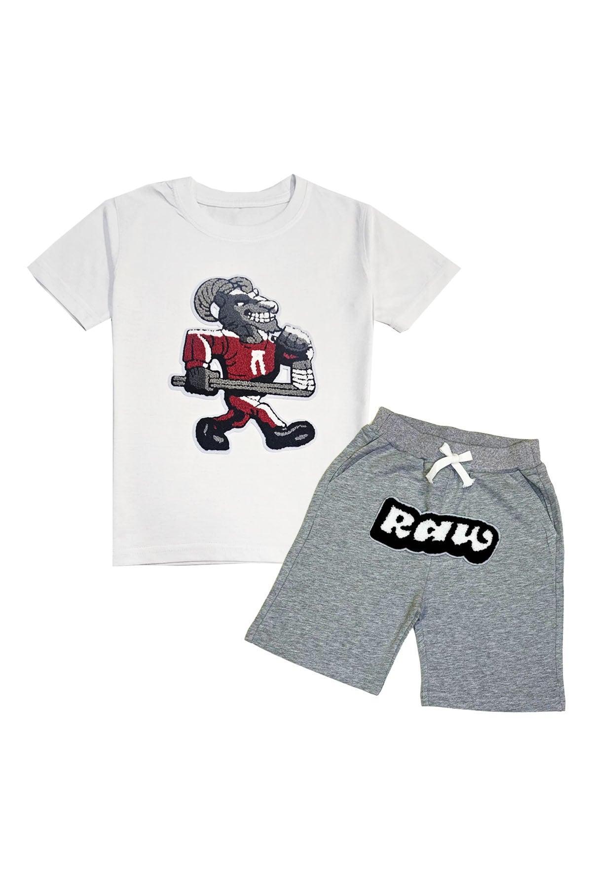 Kids The GOAT Chenille T-Shirt and Cotton Shorts Set