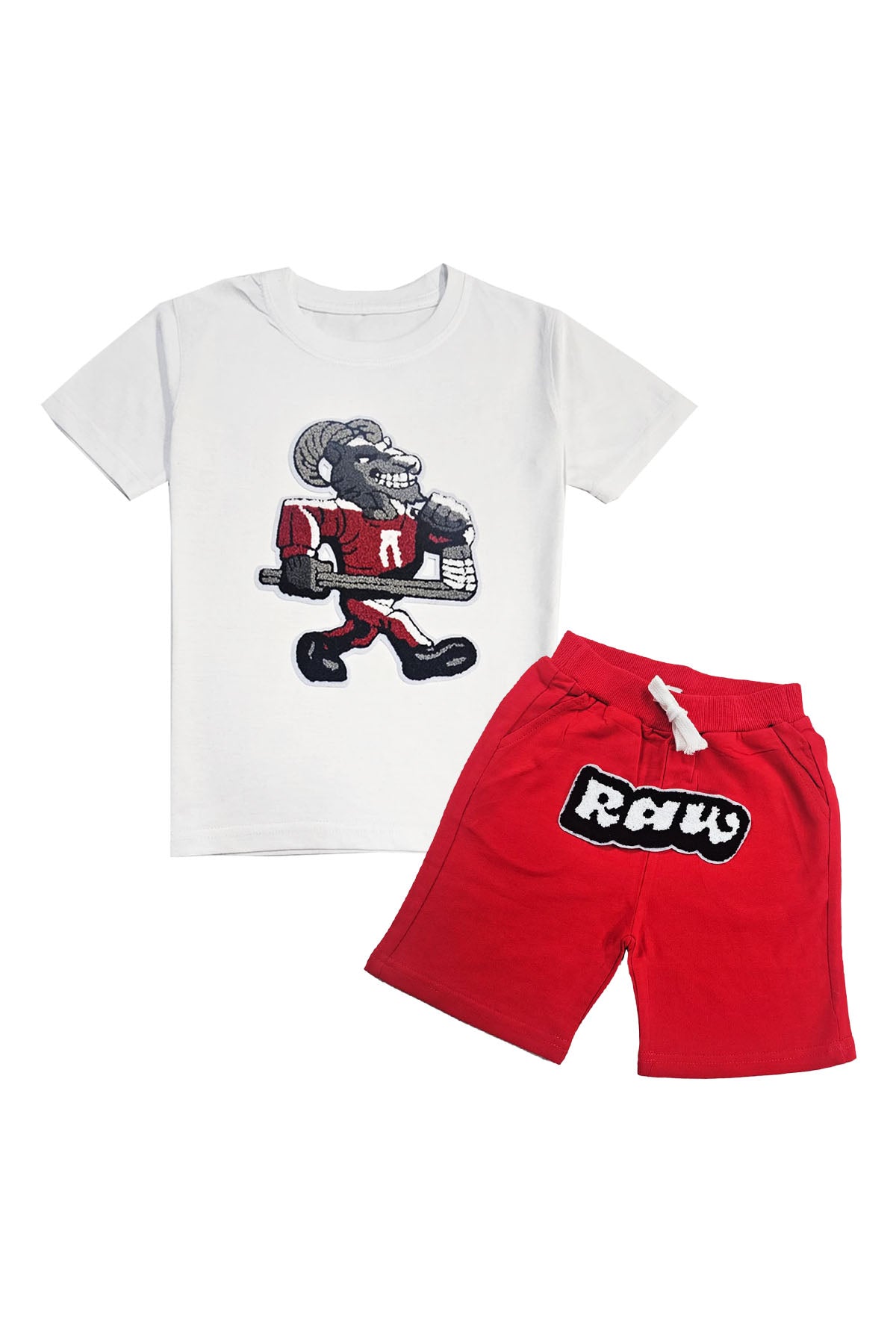 Kids The GOAT Chenille T-Shirt and Cotton Shorts Set