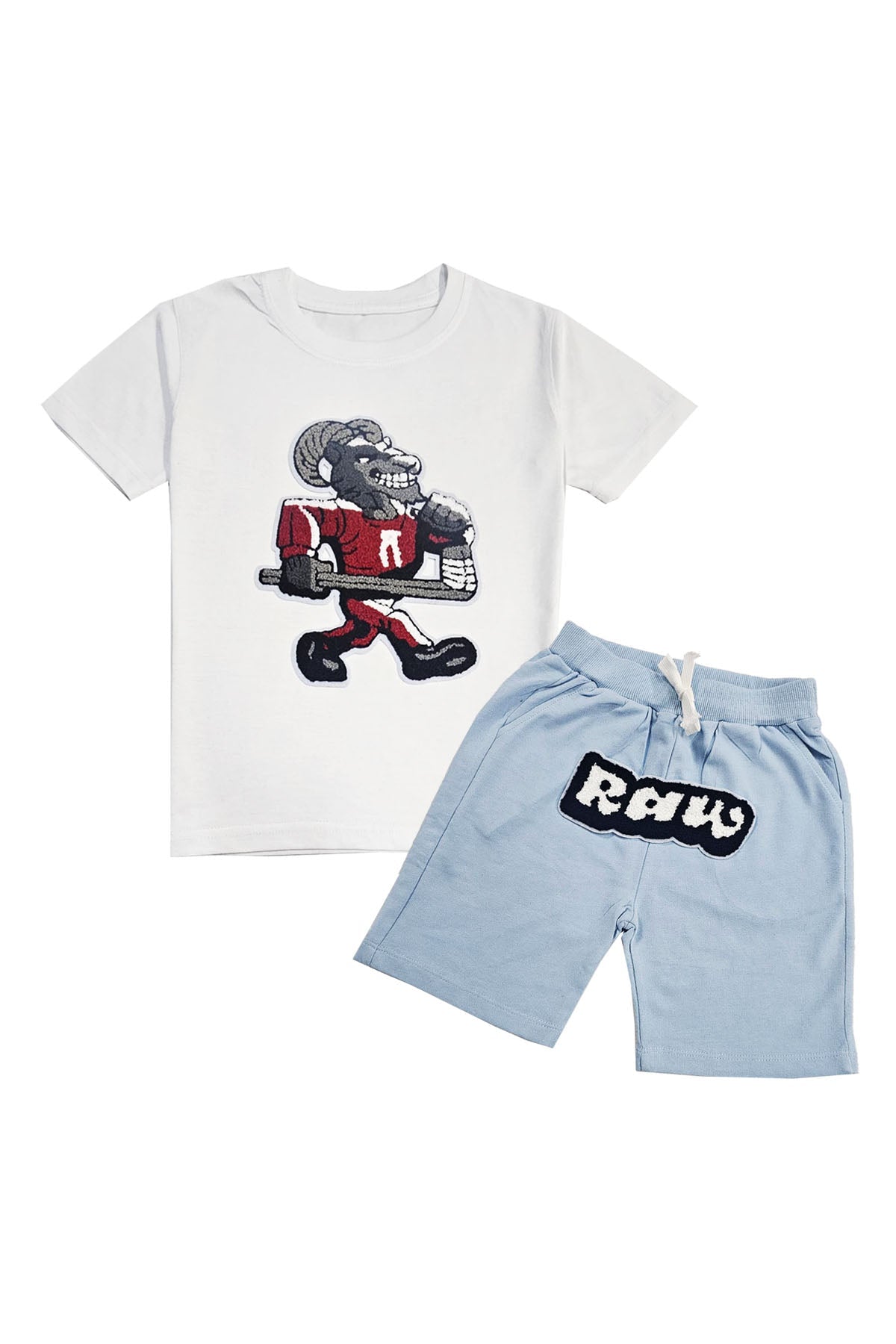 Kids The GOAT Chenille T-Shirt and Cotton Shorts Set