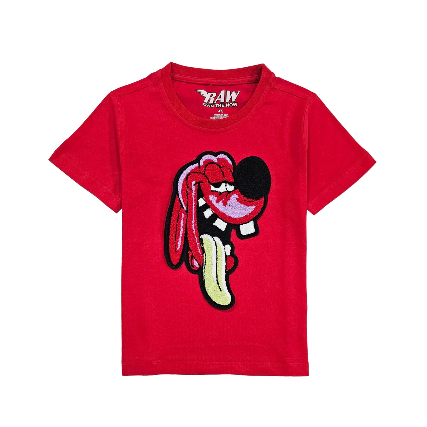 Kids Anti Social Red Chenille T-Shirt