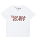 Kids RAW Wing Red Bling Crew Neck T-Shirt