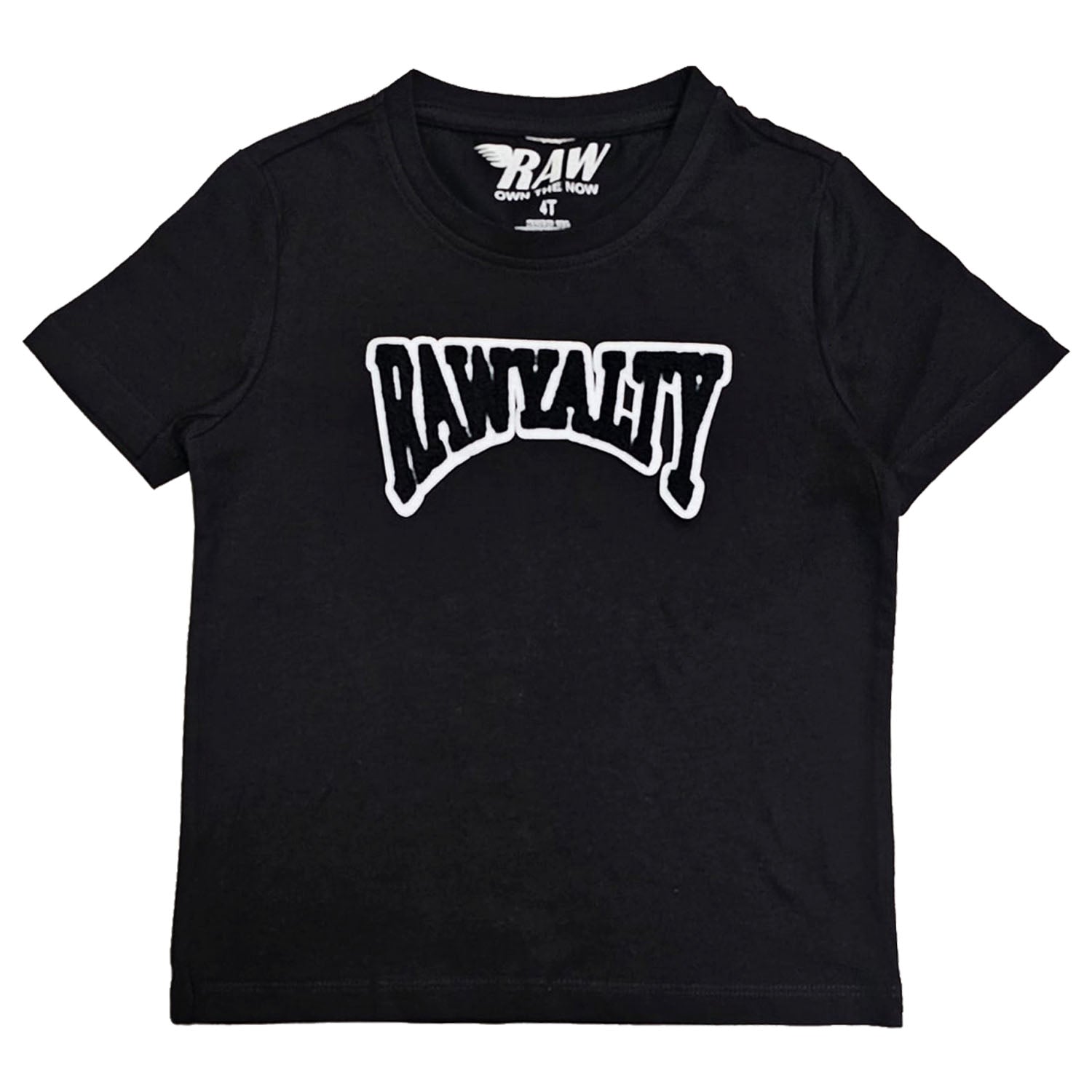 Kids Rawyalty Black Chenille T-Shirts