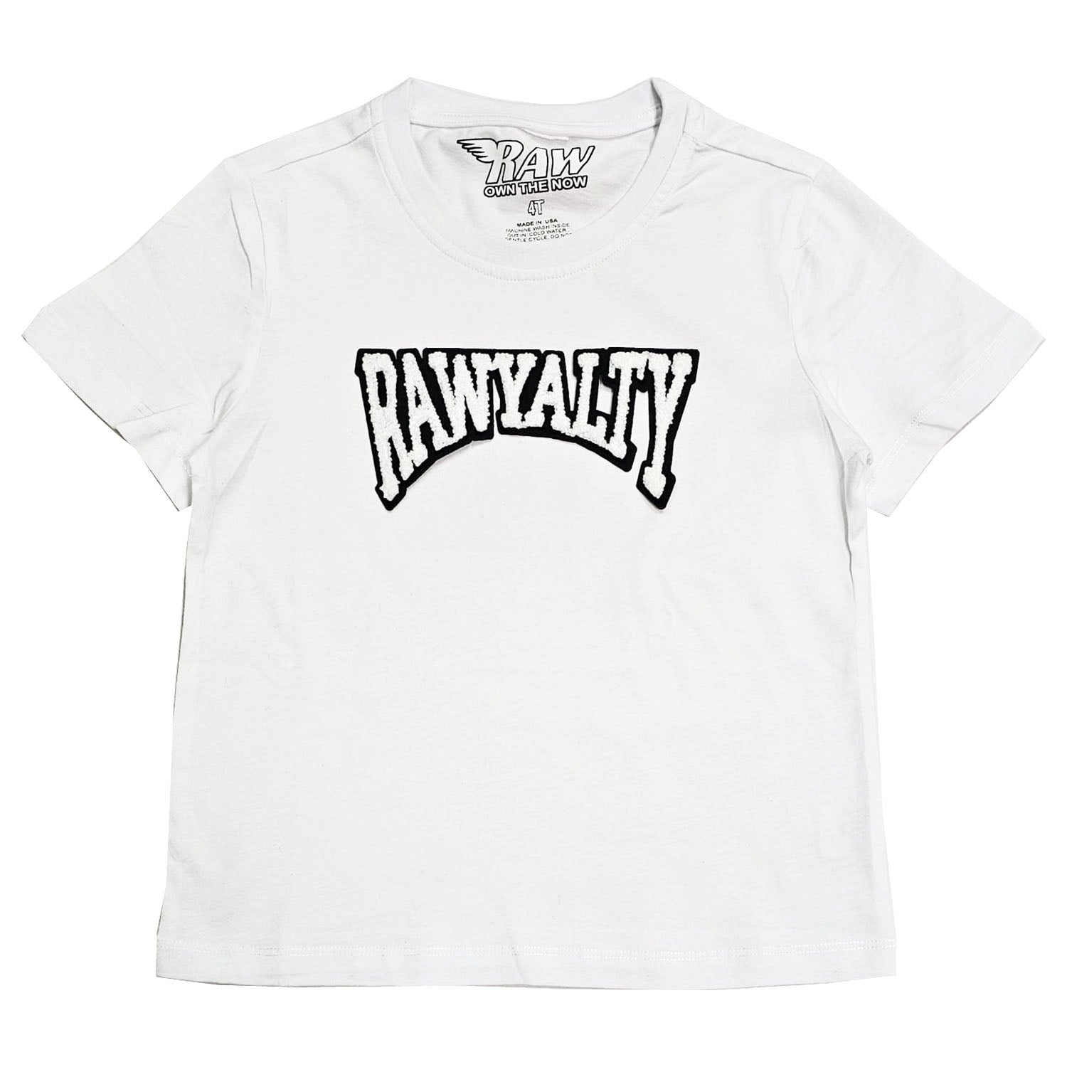Kids Rawyalty White Chenille T-Shirts