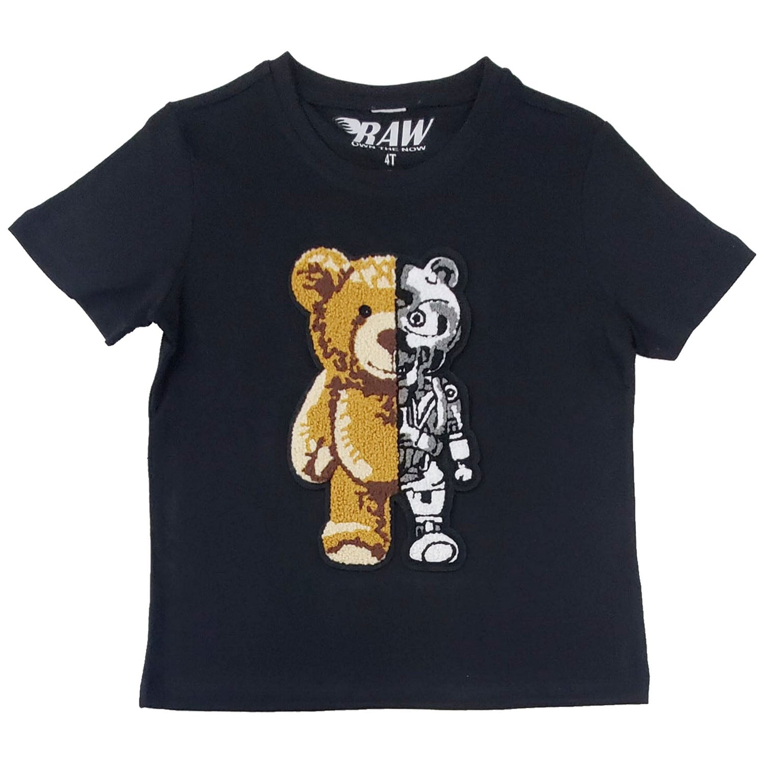 Kids Teddy Robot Chenille Crew Neck T-Shirts