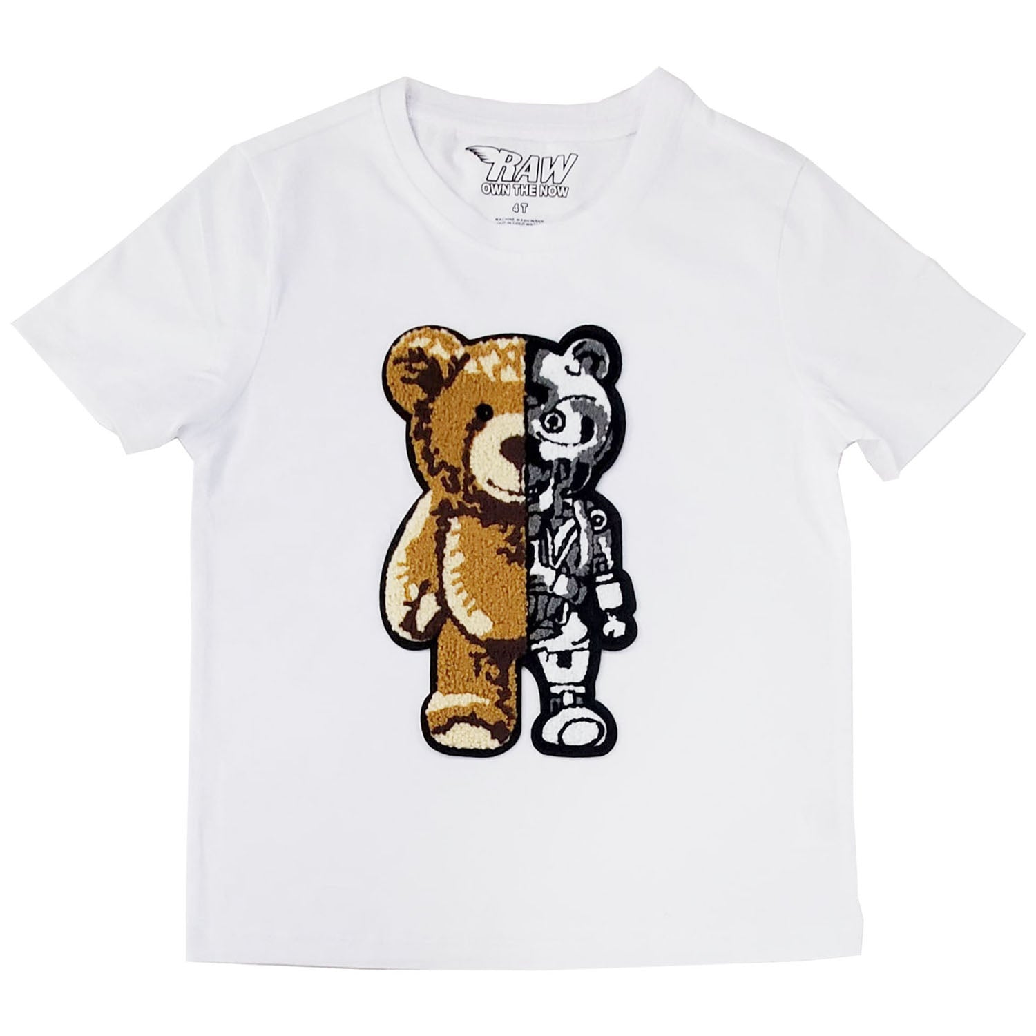 Kids Teddy Robot Chenille Crew Neck T-Shirts