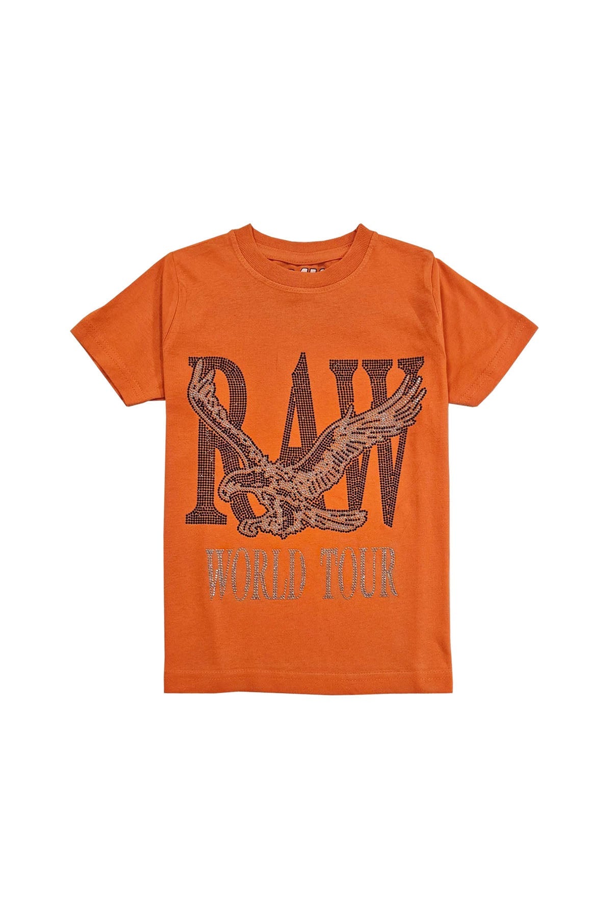 Kids RAW World Tour Black Bling Crew Neck T-Shirt