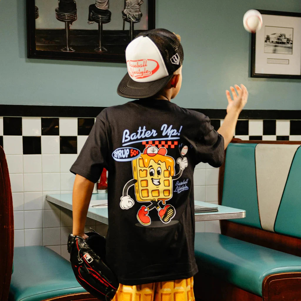 Summer New Children/Youth Baseball Lifestyle 101 Batter Up T-shirt Oversized Breathable Quick-Dry Sports Shirt Men And Women