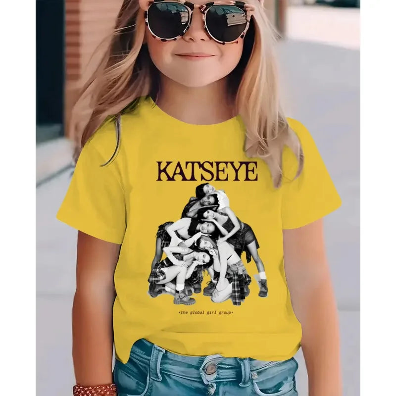 Summer Short Sleeved with Fashionable Patterns Children's Casual Cotton T-shirt for Daily Wear When Going Out with Children