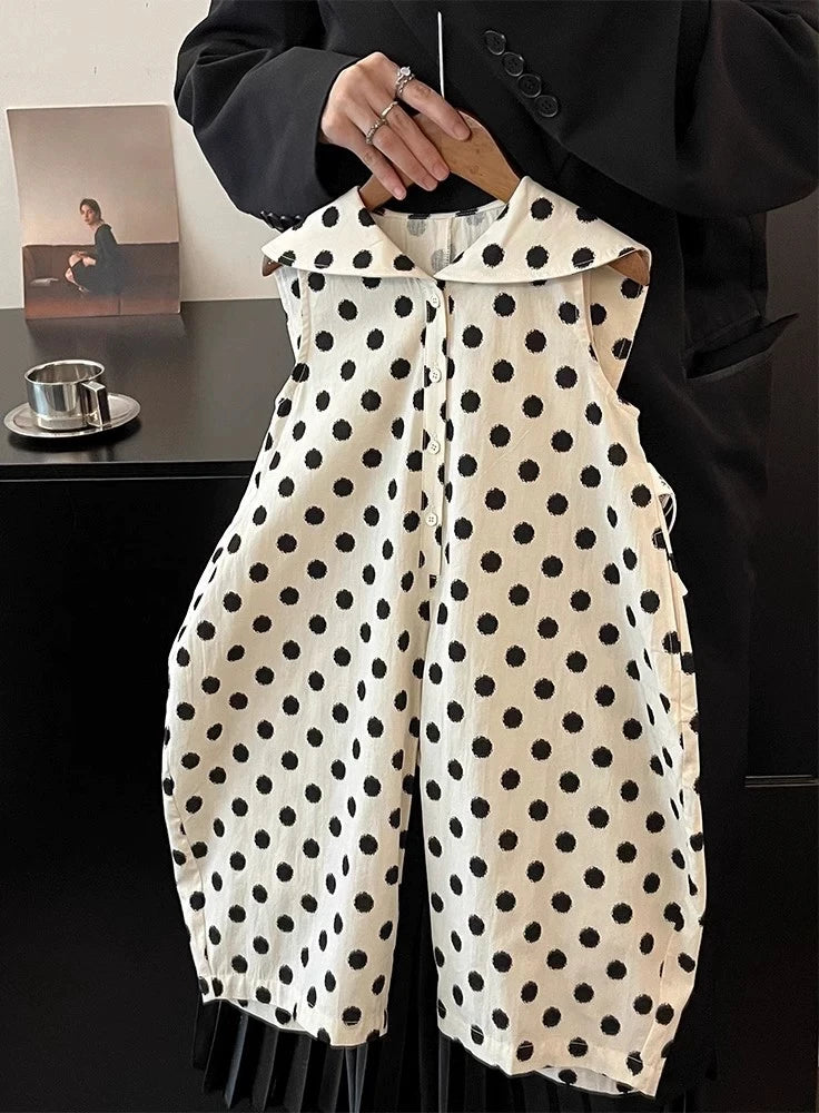 2025 Baby Girls Boys Summer Clothing Fashion Kids Dot Striped Cotton Overalls Pants Children Birthday Clothes Jumpsuits