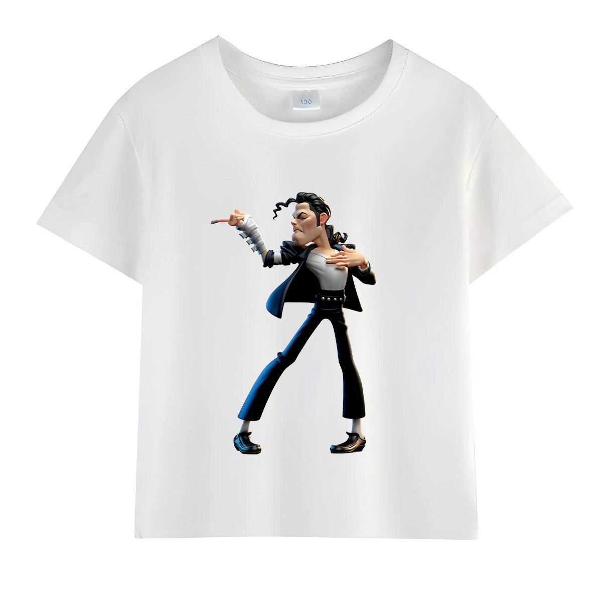 Kids Michael Jackson Rock T Shirt Crew Neck Short Sleeve Boys Girls Summer Casual Fashion Children Daily Tops
