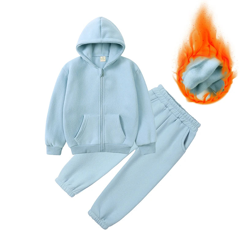 2026 Kids Winter Clothes Sweatshirt Kids Sweatsuit Set Zipper up Sports Wear Boy Girl Sweatsuit Wholesale Children Sweat Suits