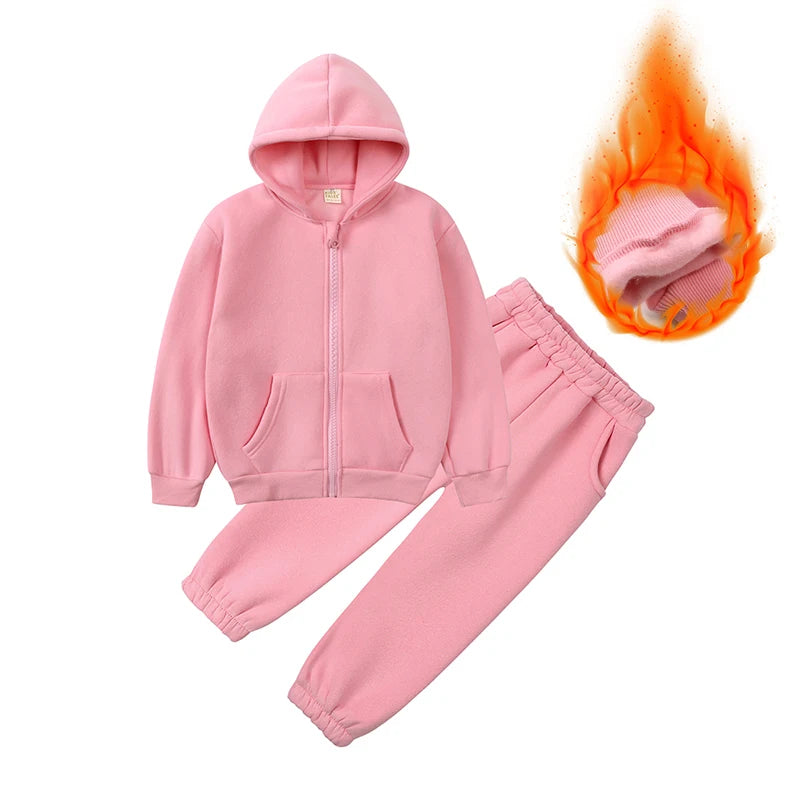 2026 Kids Winter Clothes Sweatshirt Kids Sweatsuit Set Zipper up Sports Wear Boy Girl Sweatsuit Wholesale Children Sweat Suits